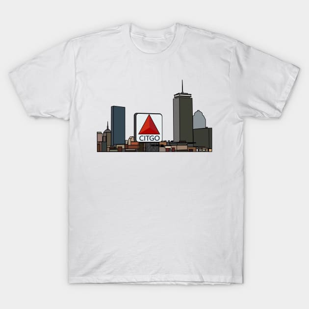 Boston Skyline T-Shirt by Sci-Emily